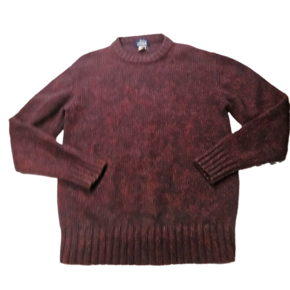 Woolrich Men's Size Small Heavy Knit Cotton Wool Blend Sweater Red/Blue